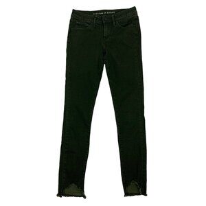 Articles Of Society Jeans 25 Green Skinny Stretch Denim Y2K Trendy Casual